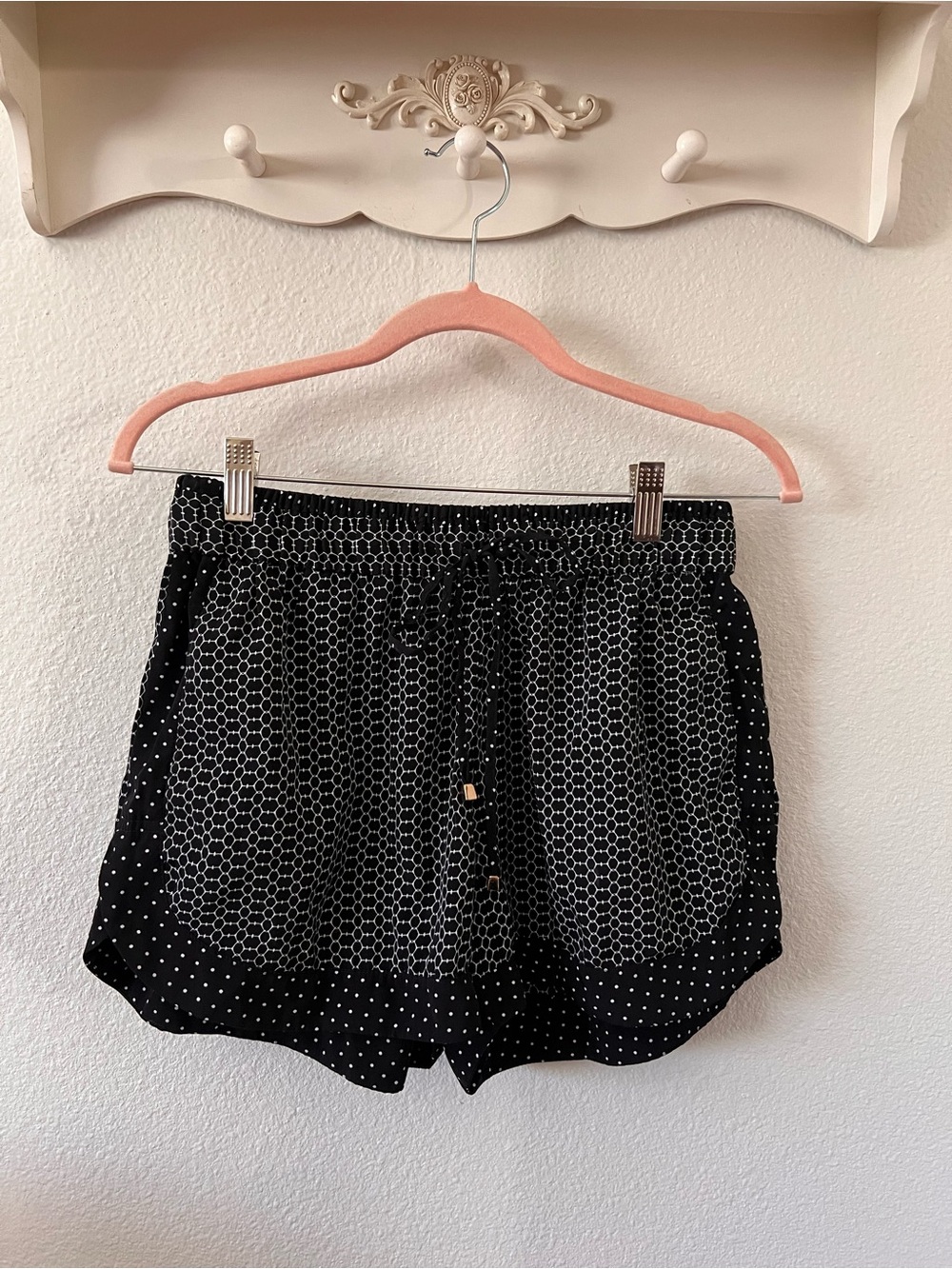 Jennifer Lopez Black Dolphin Cut Drawstring Shorts S